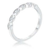 RHODIUM SEXTUS MARQUISE DELICATE STACKABLE RING