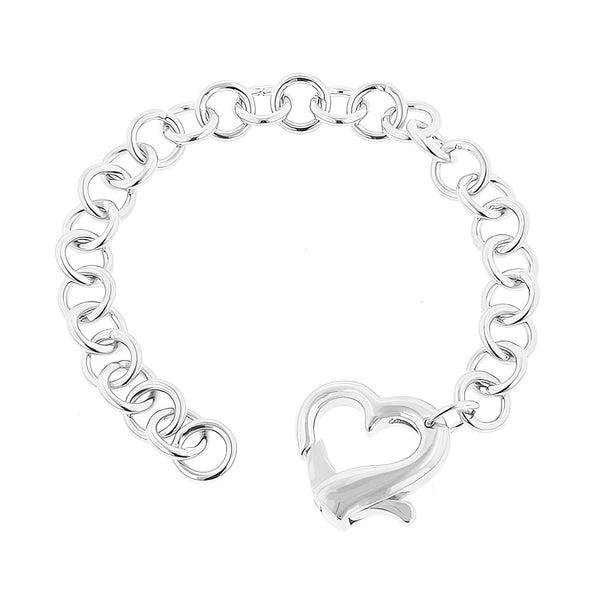 RHODIUM HEART BRACELET - PIERGIORGIO CERRONI