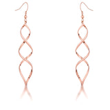 ROSE GOLDTONE TWIST EARRINGS - PIERGIORGIO CERRONI