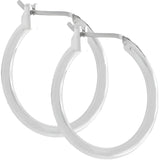 SIMPLE SILVERTONE HOOP EARRINGS - PIERGIORGIO CERRONI