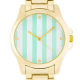 GOLD WATCH - MINT STRIPE DIAL