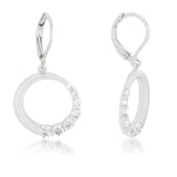 GRADUATED CZ CIRCLE EARRINGS