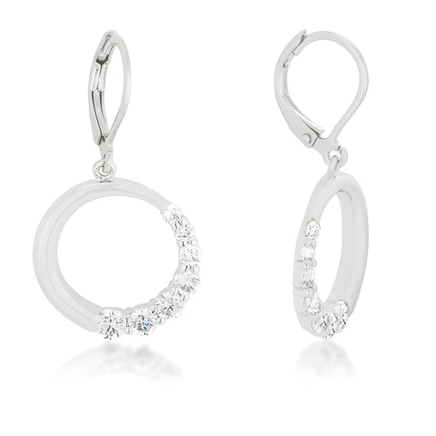 GRADUATED CZ CIRCLE EARRINGS