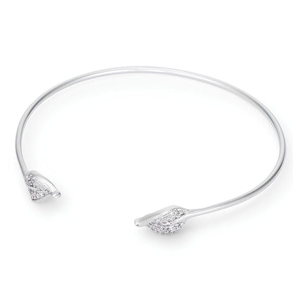 TRENDY BRACELET WITH CLEAR CZ ACCENTS