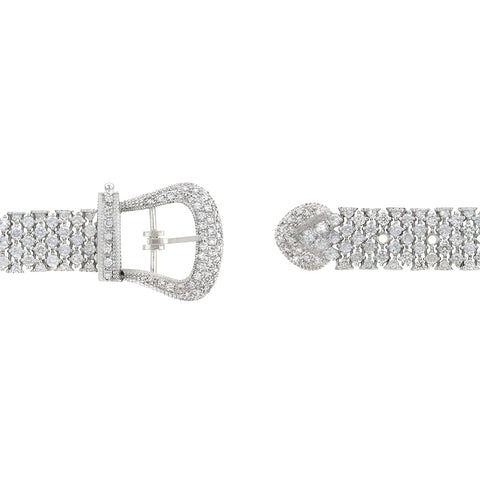 CUBIC ZIRCONIA BUCKLE BRACELET