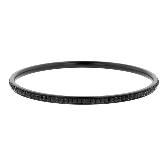 BLACK BANGLE WITH BLACK GEMS
