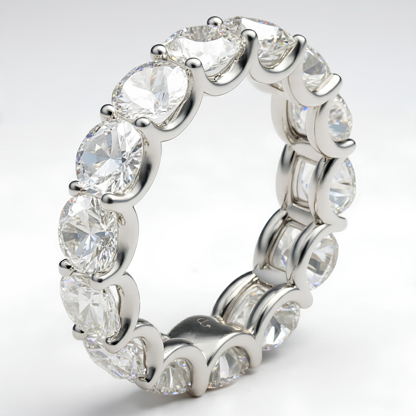 ROUND CUT LAB GROWN DIAMOND ETERNITY RING IN WHITE GOLD (6 CTTW FG/VS2)