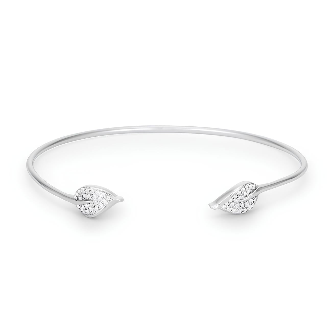 TRENDY BRACELET WITH CLEAR CZ ACCENTS