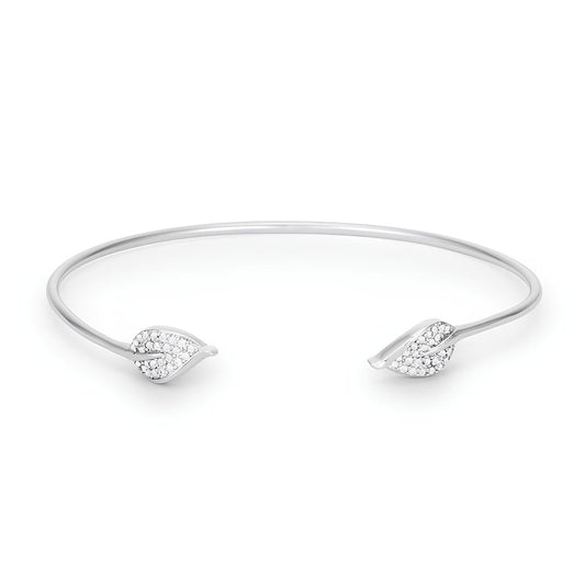 TRENDY BRACELET WITH CLEAR CZ ACCENTS