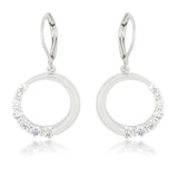 GRADUATED CZ CIRCLE EARRINGS