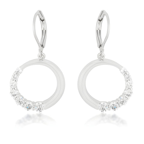 GRADUATED CZ CIRCLE EARRINGS