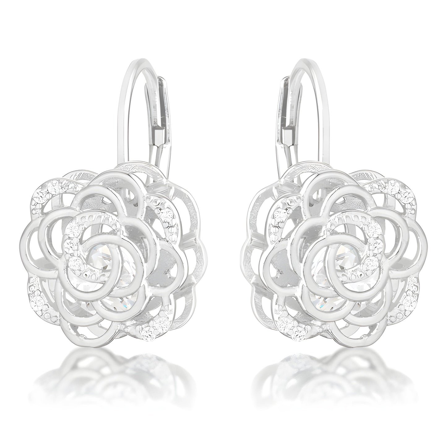 MAYA ROSE 1.5 CT CZ RHODIUM DROP EARRINGS