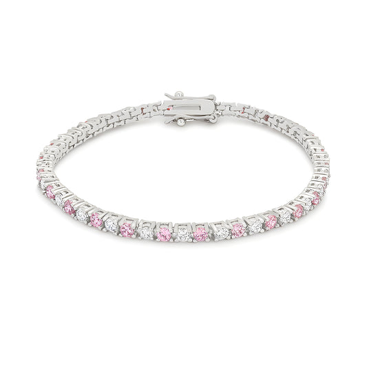 LACE PINK CZ TENNIS BRACELET